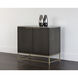 Rebel 35.5 X 19 inch Gold / Grey Marble / Charcoal Grey Sideboard, Small